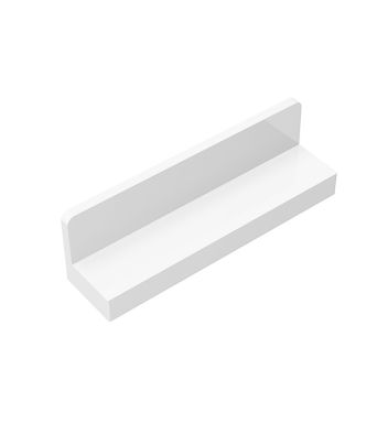 Panel 1 x 4 x 1 with Rounded Corners - Thin Wall #15207 White