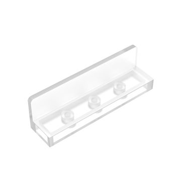 Panel 1 x 4 x 1 with Rounded Corners - Thin Wall #15207 Trans-Clear