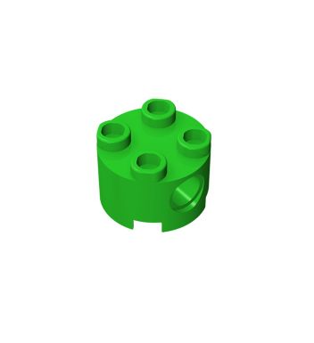 Brick, Round 2 x 2 With Pin Holes #17485 Bright Green