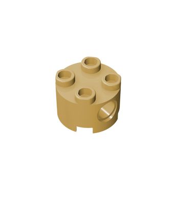 Brick, Round 2 x 2 With Pin Holes #17485 Tan