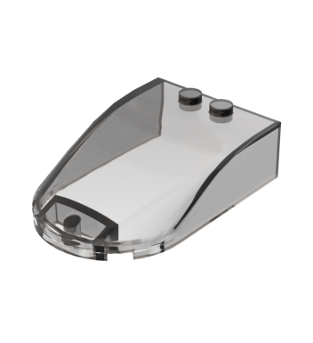 Windscreen 6 x 4 x 1 Curved #18973 Trans-Black