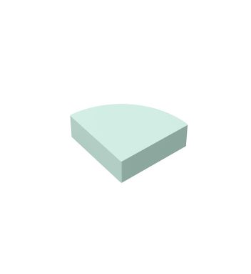 Tile Round 1 x 1 Quarter #25269 Light Aqua