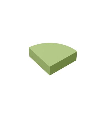 Tile Round 1 x 1 Quarter #25269 Olive Green