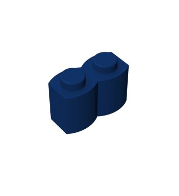 Brick Special 1 x 2 Palisade - aka Log #30136 Dark Blue