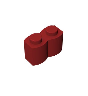 Brick Special 1 x 2 Palisade - aka Log #30136 Dark Red