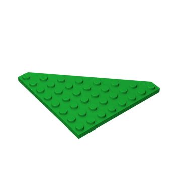 Wedge Plate 8 x 8 Cut Corner #30504 Green