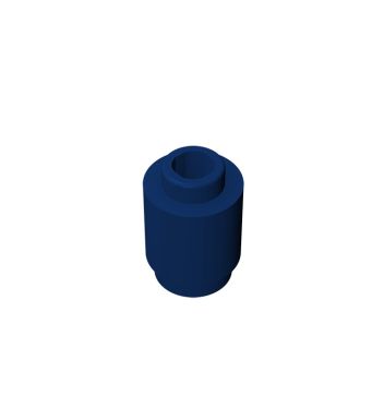 Brick Round 1 x 1 Open Stud #3062 Dark Blue