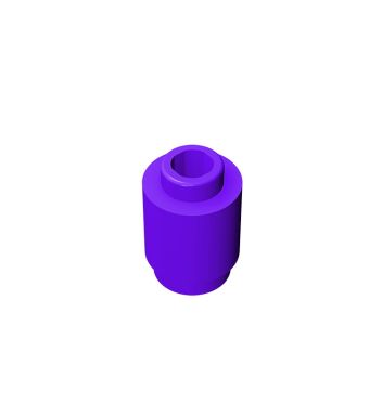 Brick Round 1 x 1 Open Stud #3062 Dark Purple