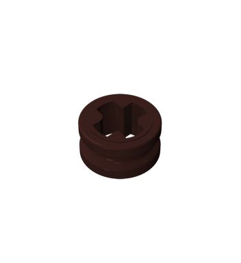 Technic Bush 1/2 Smooth with Axle Hole Semi-Reduced #32123 Dark Brown