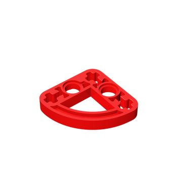 Technic Beam 3 x 3 L-Shape with Quarter Ellipse Thin #32249 Red