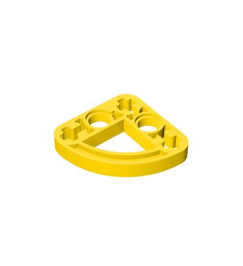 Technic Beam 3 x 3 L-Shape with Quarter Ellipse Thin #32249 Yellow