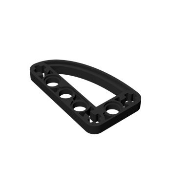 Technic Beam 3 x 5 L-Shape with Quarter Ellipse Thin #32250 Black