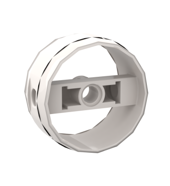 Cylinder 4 x 4 x 1 2/3 with Pin Holes and Center Bar #41531 White