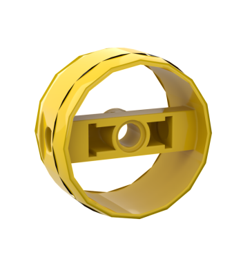 Cylinder 4 x 4 x 1 2/3 with Pin Holes and Center Bar #41531 Yellow