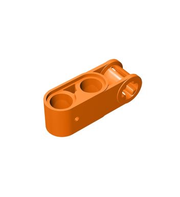 Technic Axle and Pin Connector Perpendicular 3L with 2 Pin Holes #42003 Orange