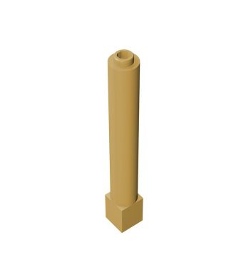 Support Technic 1 x 1 x 6 Solid Pillar #43888 Tan