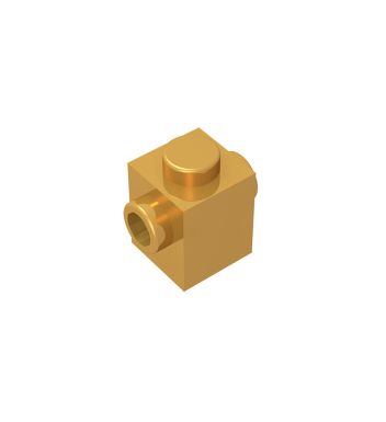 Brick Special 1 x 1 with Studs on 2 Sides #47905 Pearl Gold