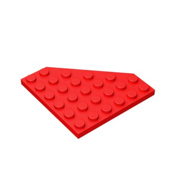 Wedge Plate 6 x 6 Cut Corner #6106 Red