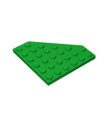 Wedge Plate 6 x 6 Cut Corner #6106 Green