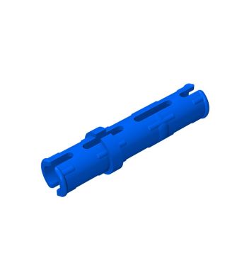 Technic Pin Long with Friction Ridges Lengthwise, 2 Center Slots #6558 Blue