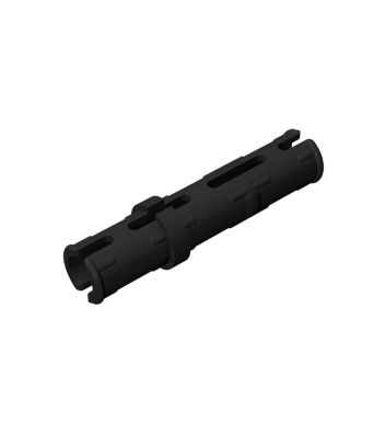 Technic Pin Long with Friction Ridges Lengthwise, 2 Center Slots #6558 Black