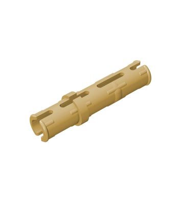 Technic Pin Long with Friction Ridges Lengthwise, 2 Center Slots #6558 Tan
