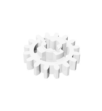 Technic Gear 16 Tooth Reinforced New Style #94925 White