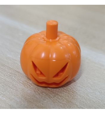 Minifig Head Cover, Pumpkin Jack O' Lantern #20693 Orange
