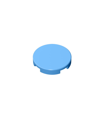 Tile Round 2 x 2 with Bottom Stud Holder #14769 Medium Blue