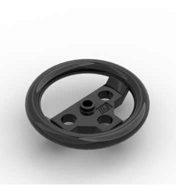 Technic Steering Wheel #2741 Black