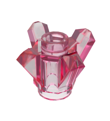 Rock 1 x 1 Crystal 4 Point #11127 Trans-Dark Pink