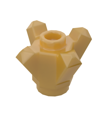 Rock 1 x 1 Crystal 4 Point #11127 Pearl Gold