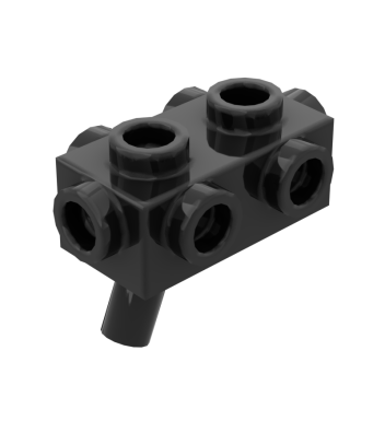Weapon / Blaster 1 x 2 x 2/3 with Studs on Sides and Handle #15071 Black