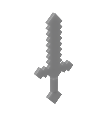 Weapon Sword Blocky #18787 Flat Silver