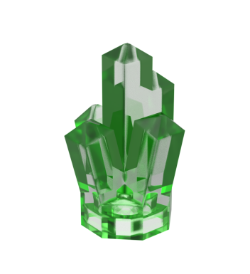 Rock 1 x 1 Crystal 5 Point #30385 Trans-Bright Green