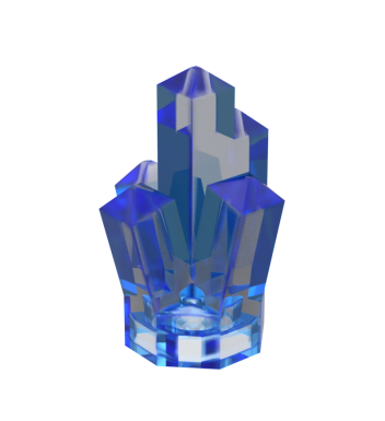 Rock 1 x 1 Crystal 5 Point #30385 Trans-Dark Blue