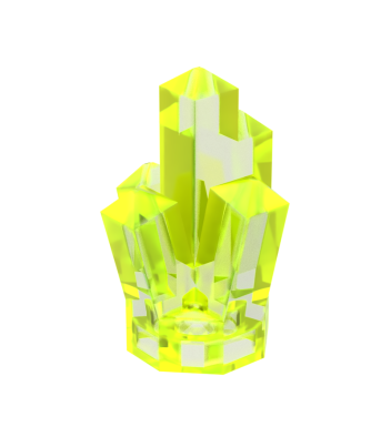 Rock 1 x 1 Crystal 5 Point #30385 Trans Neon Green