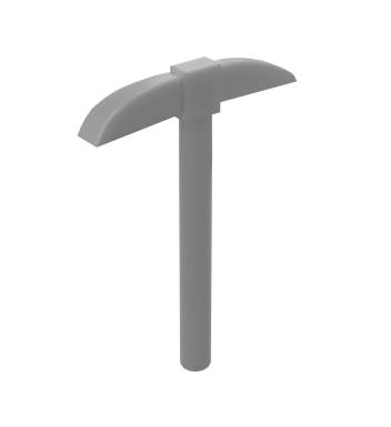 Tool Pickaxe #3841 Flat Silver