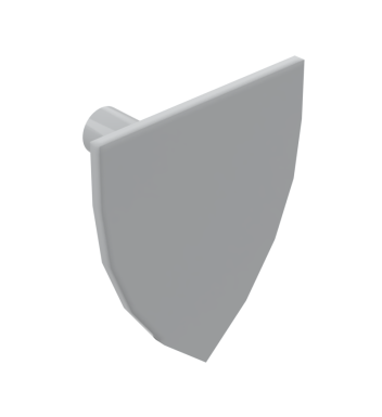 Minifig Shield Triangular #3846 Light Bluish Gray