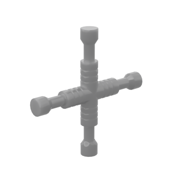 Tool Wrench 4-Way Lug #604553 Flat Silver