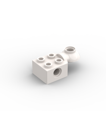 Brick Special 2 x 2 With Pin Hole Rotation Joint Ball Half #48170 White