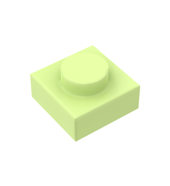 Plate 1 x 1 #3024 Yellowish Green