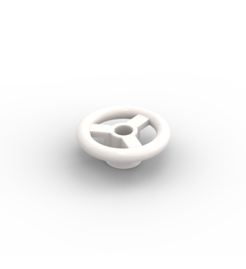 Vehicle Steering Wheel Small 2 Studs Diameter #30663+16091 White