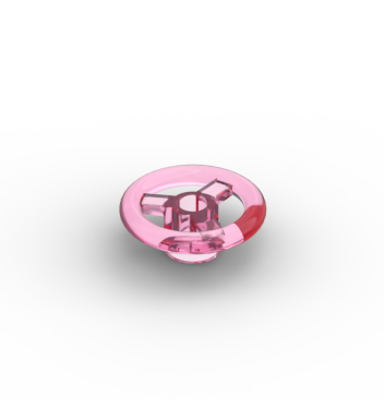 Vehicle Steering Wheel Small 2 Studs Diameter #30663+16091 Trans-Dark Pink