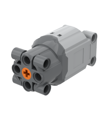 Motor, Large, Power Functions with Dark Bluish Gray Bottom #99499 Light Bluish Gray