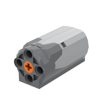 Motor, Medium, Power Functions #58120 Light Bluish Gray