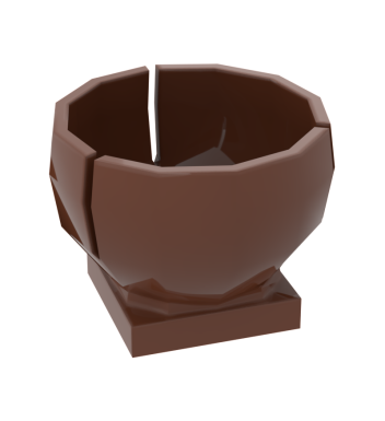 Cylinder Hemisphere 2 x 2 Ball Turret Socket Base #44358 Reddish Brown