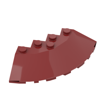Brick, Round Corner 6 x 6 with Slope 33 Edge, Facet Cutout #95188 Dark Red
