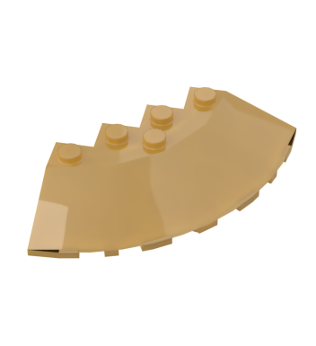 Brick, Round Corner 6 x 6 with Slope 33 Edge, Facet Cutout #95188 Pearl Gold