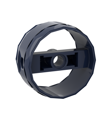 Cylinder 4 x 4 x 1 2/3 with Pin Holes and Center Bar #41531 Dark Blue